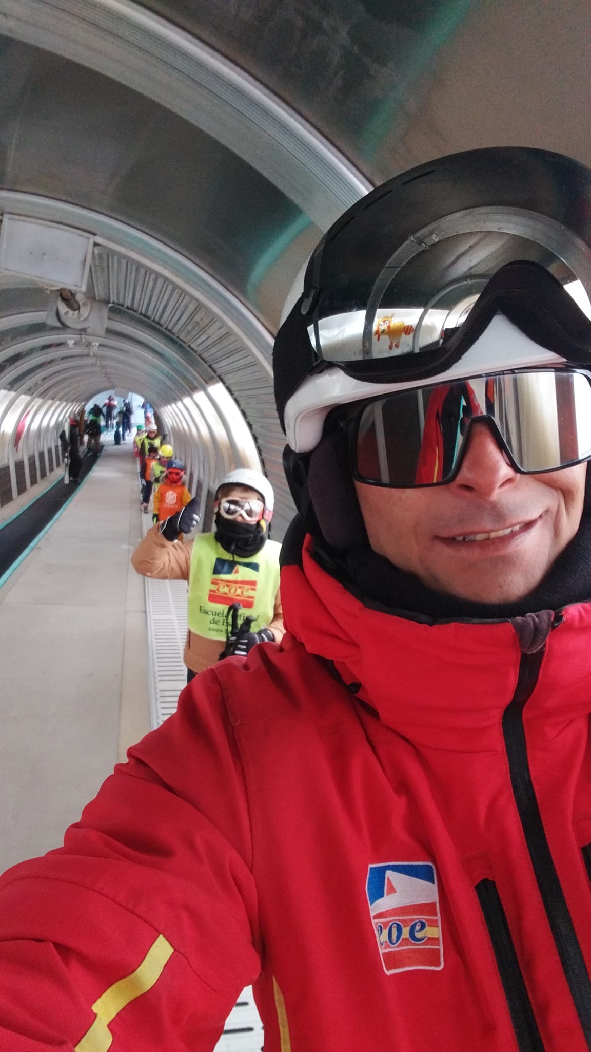 Alumnos en las pistas